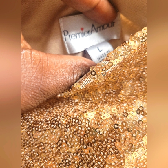 Premier Armour Gold Sequin Skirt NWT - Picture 3 of 5
